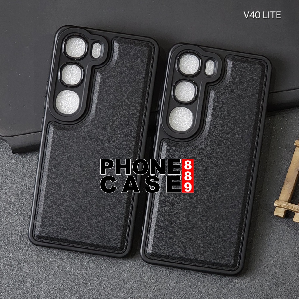 VIVO V40 LITE CASE LEATHER PRO BLACK CASE สีดํา VIVO V40 LITE