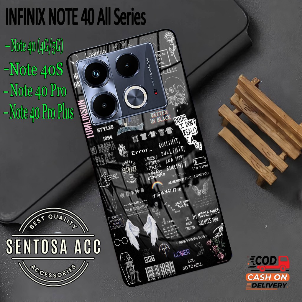 Softcase Glass Kaca INFINIX Note 40 (4G/5G) - Note 40S - Note 40 Pro - Note 40 Pro Plus - [ S06 ].