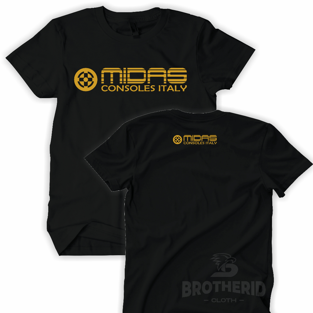 Midas Consoles Italy Audio T-Shirt Original Sound System Operator Shirt