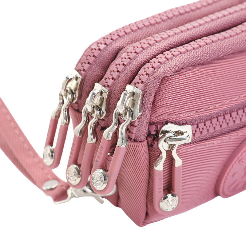 OPIOBAGS Pioma Jiwon กระเป๋าสตางค์ผู้หญิง Mini Zipper 4 ช่องไนลอนขนาดเล็กกระเป๋าสตางค์แฟชั่น