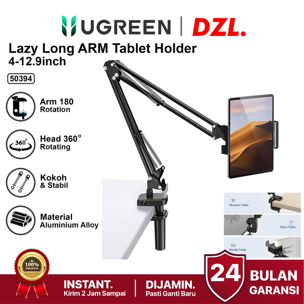 DZL - UGREEN Lazypod Stand Holder HP Tablet Table Original Official Store Iron Creator Content