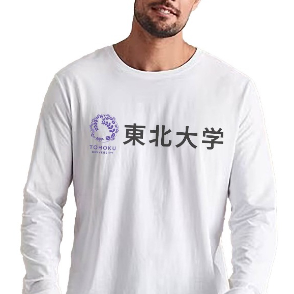 เสื้อยืดแขนยาว TOHOKU University Japan Premium Cotton Combad เสื้อยืดแขนยาวเสื้อผ้า