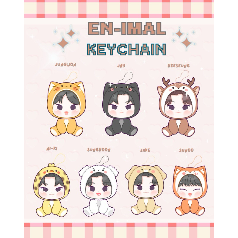 พวงกุญแจ GANTUNGAN Enhypen พวงกุญแจ En-imal