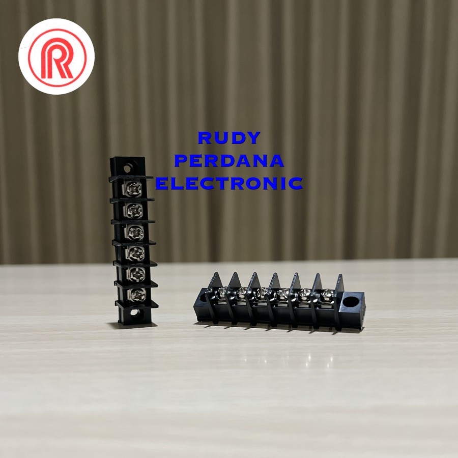 BLACK TERMINAL BLOCK KF25 7.62MM 6P 6 PIN LEGS