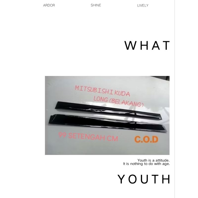 MITSUBISHI KUDA CAR WATER GTTER LONG (REAR CENTER) 99 LENGTH HALF CM SLIM CONVEX MODEL