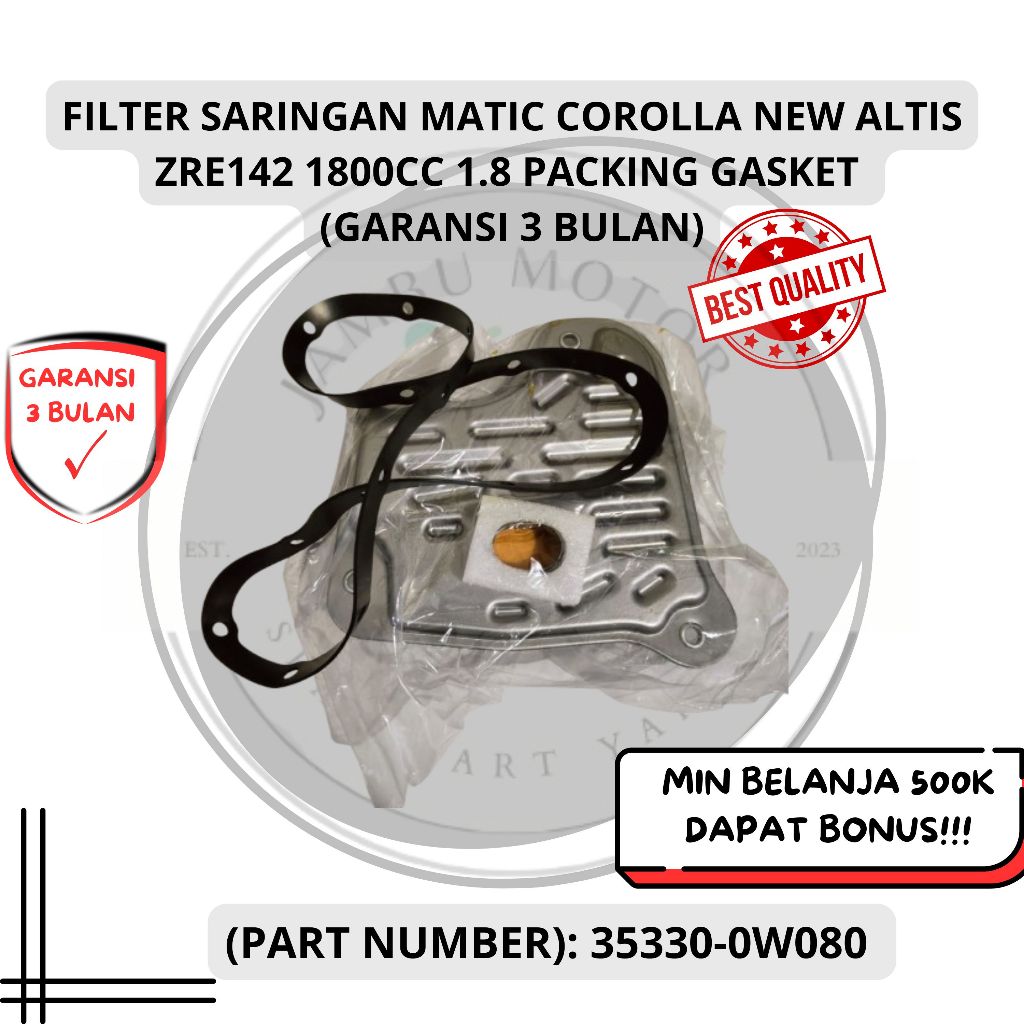 COROLLA NEW ALTIS ZRE142 1800CC 1.8 PACKING GASKET FILTER 35330-0W080 (รับประกัน 3 เดือน)