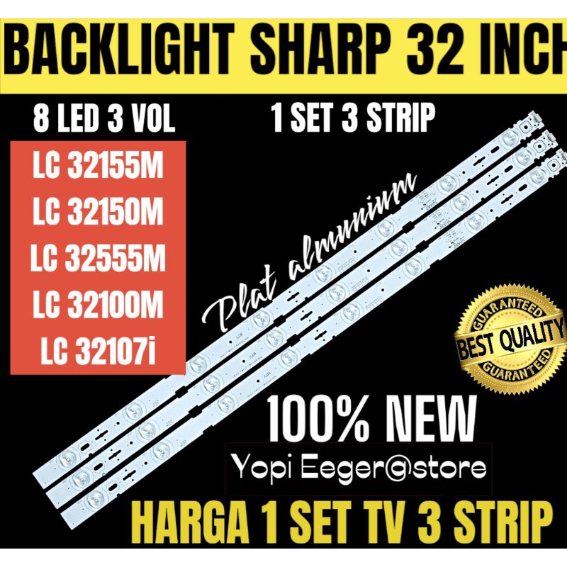 SHARP 32 INCH LED TV BACKLIGHT LC-155M- LC-150M- LC-555M- LC-100M
