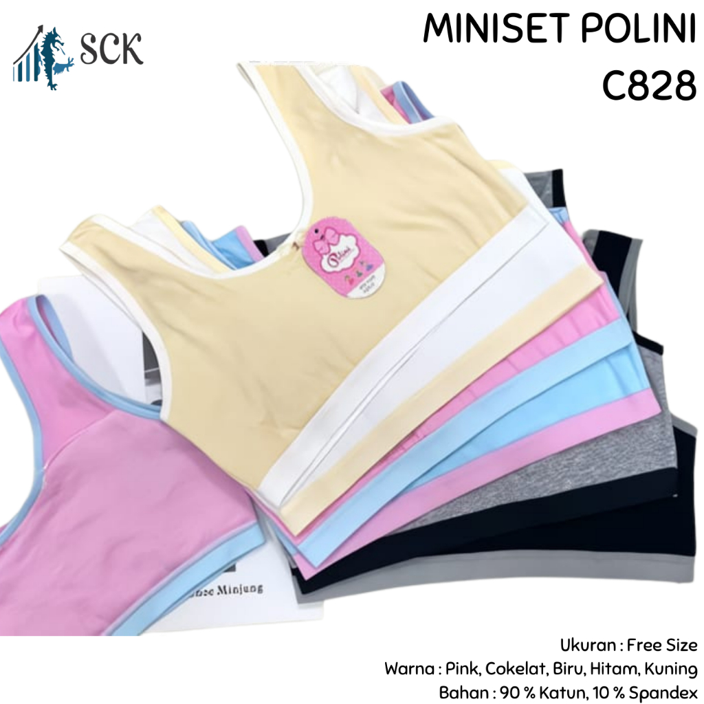 [CONTENTS 3] MINISET POLINI 3102 C559 C828 C830 Plain / BH POLINI Original / ชุดชั้นในสตรี BH - sckm