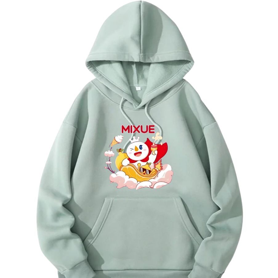 เสื้อกันหนาวมีฮู้ดเด็กชายและเด็กหญิงพร้อม Mixue Boat Motif, เสื้อแจ็คเก็ตสเวตเตอร์มีฮู้ดสําหรับเด็ก 