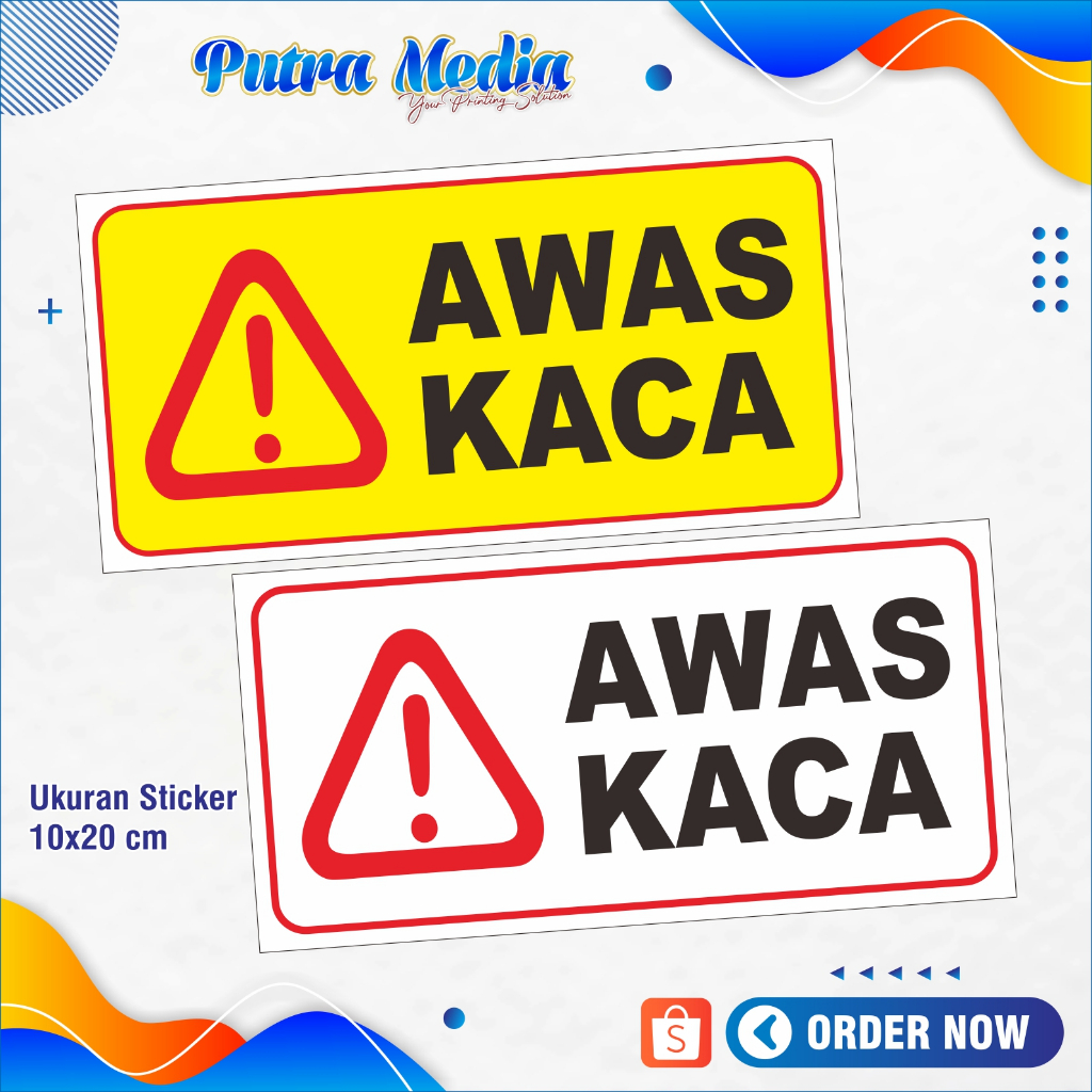 BEWARE OF DURABLE VINYL GLASS STICKER