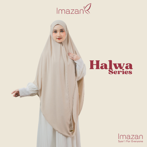 Imazan Hijab Syari Jumbo Korean Jersey Non Pet Khimar Syari Halwa Series Instant Hijab Long Size