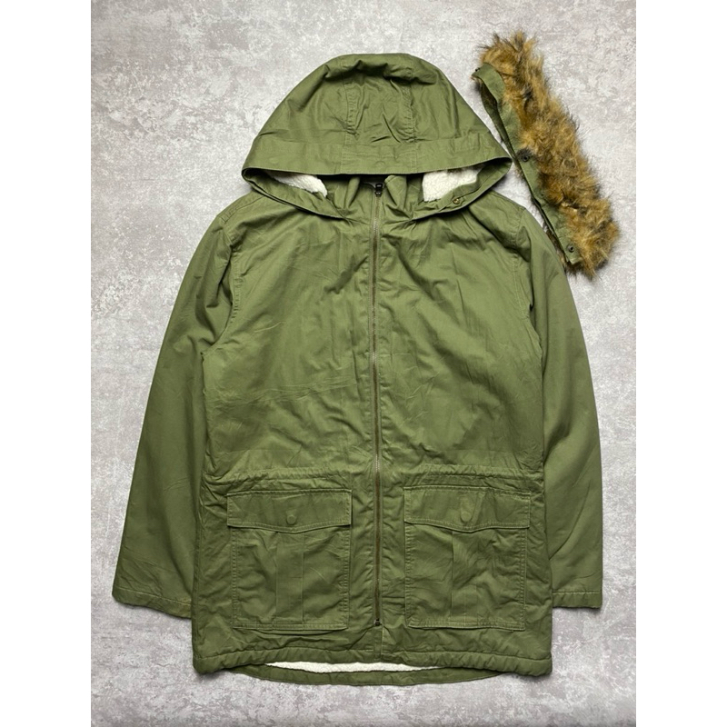 Hijau เสื้อแจ็คเก็ต PARKA JACKET GAP สีเขียว ARMY เสื้อแจ็คเก็ต VESPA JACKET