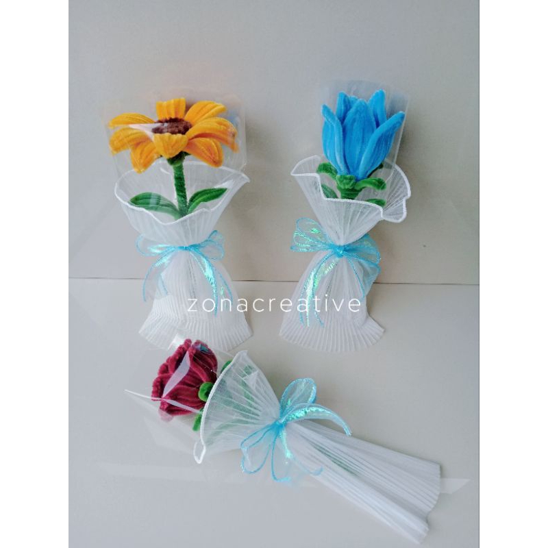 SINGLE BOUQUET / FLOWER BOUQUET / WIRE FEATHER BOUQUET