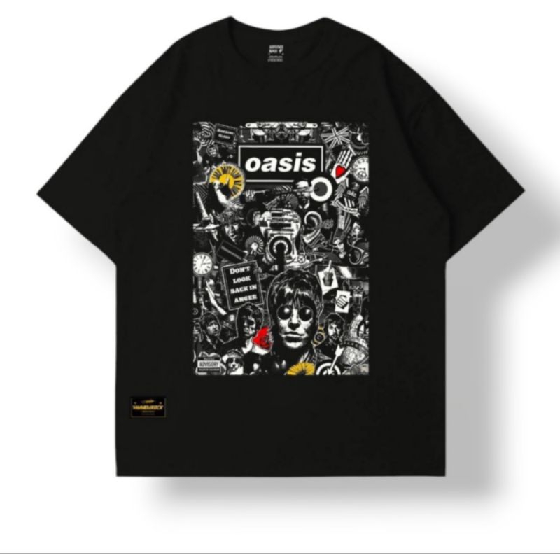 Oasis Bootleg เสื้อยืด Oversize Boxy เสื้อยืดวงโลหะ Oasis