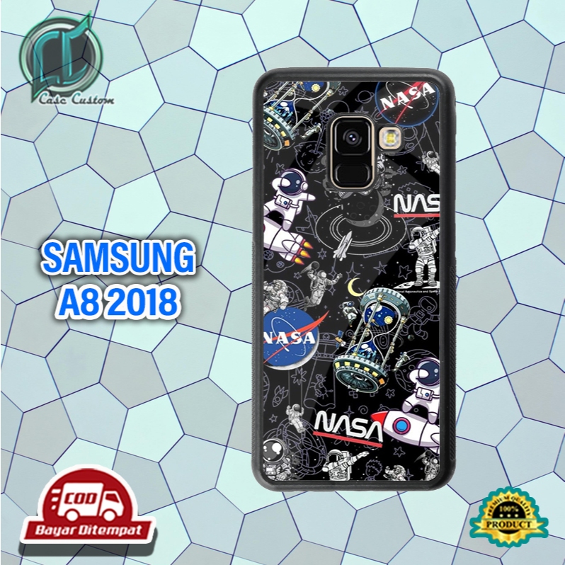 เคส HP SAMSUNG A8 2018 ใช้งานได้สําหรับโทรศัพท์ทุกประเภท ยัง _เคสเงาล่าสุด _เคสแบบกําหนดเอง_ฮาร์ดเคส