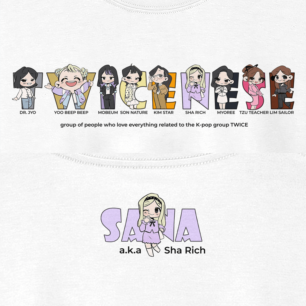 YuuRa งานอดิเรกเสื้อยืด Unisex - Twice - Twice - Sana