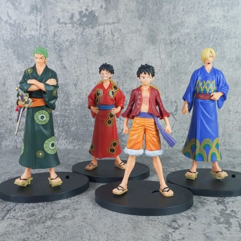 One piece อะนิเมะ wano sanji roronoa zoro luffy Kimono action figure เสื้อ