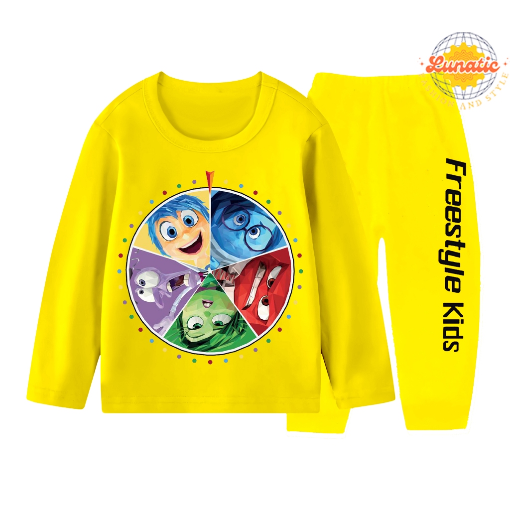 ชุดนอนแขนยาวเด็กชายและเด็กหญิง ขนาด 1-10 ปี INSIDE OUT motif