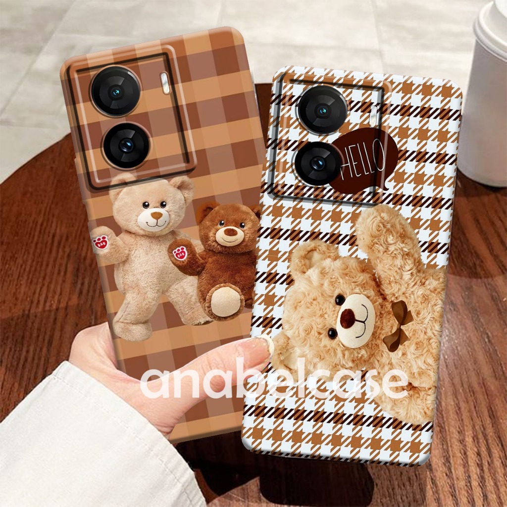 Softcase Vivo Iqoo z7 5g \ Vivo Iqoo z7x 5g - Bear Motif - Case iqoo - Case girl - Case doll - Case 