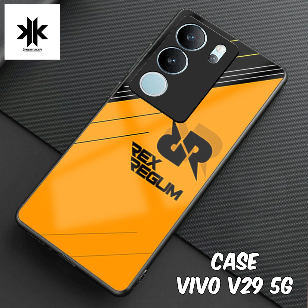 KK34 ล่าสุด Vivo V29 5G Case Premium Camera Protector Softcase Glass Kaca Tokokesing88