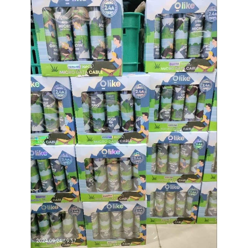 Olike (1 ชุดมี 20 ชิ้น) D207M Micro USB Data Tube Cable D201M-New Type C D201C-New Lightning D201L-ร