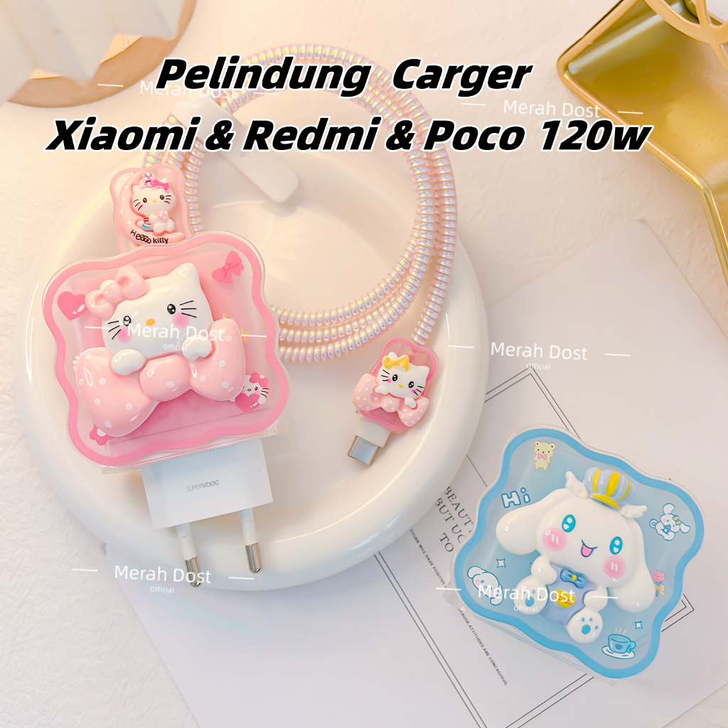 Carger Cable Protector Xiaomi & Redmi & Poco 120w Adapter Protector Carger Head Protector Cable Protector Charger Case Charger Varied Motif