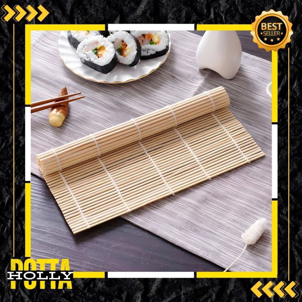 POTATHolly Bamboo Sushi Rolling Mat/Sushi Bamboo Making Tool/Sushi Roll/Sushi Roller / Bamboo Sushi 