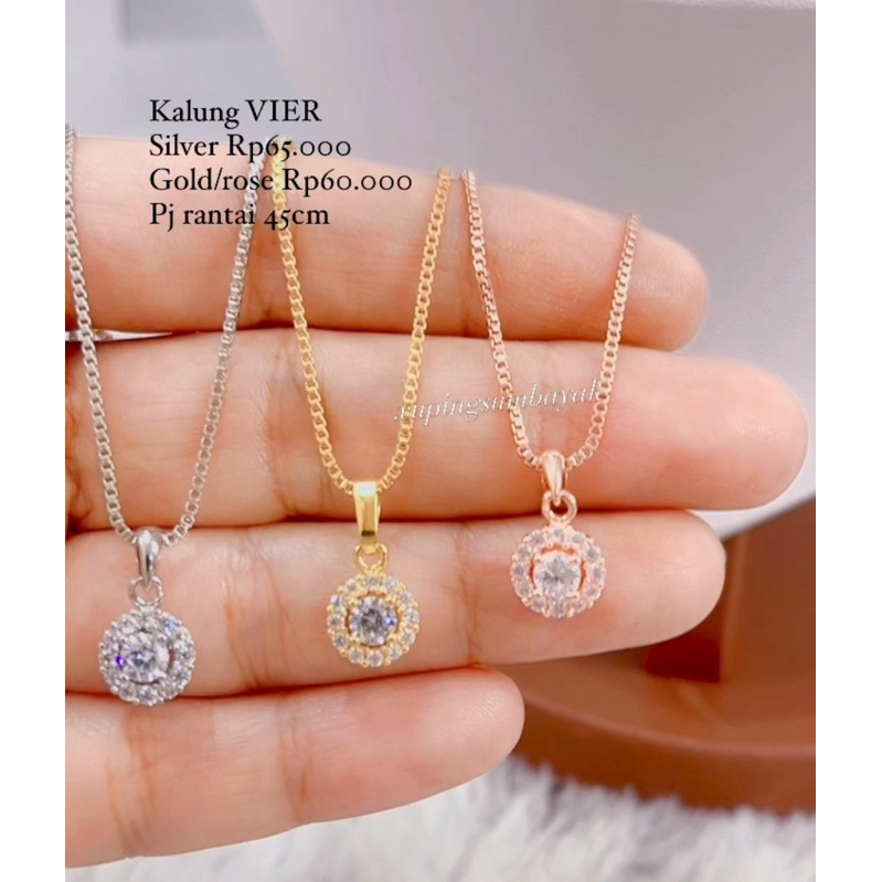 Mimi KV755 สร้อยคอลาพิสมา สร้อยคอโรเดียมไทเทเนียมทองแดง