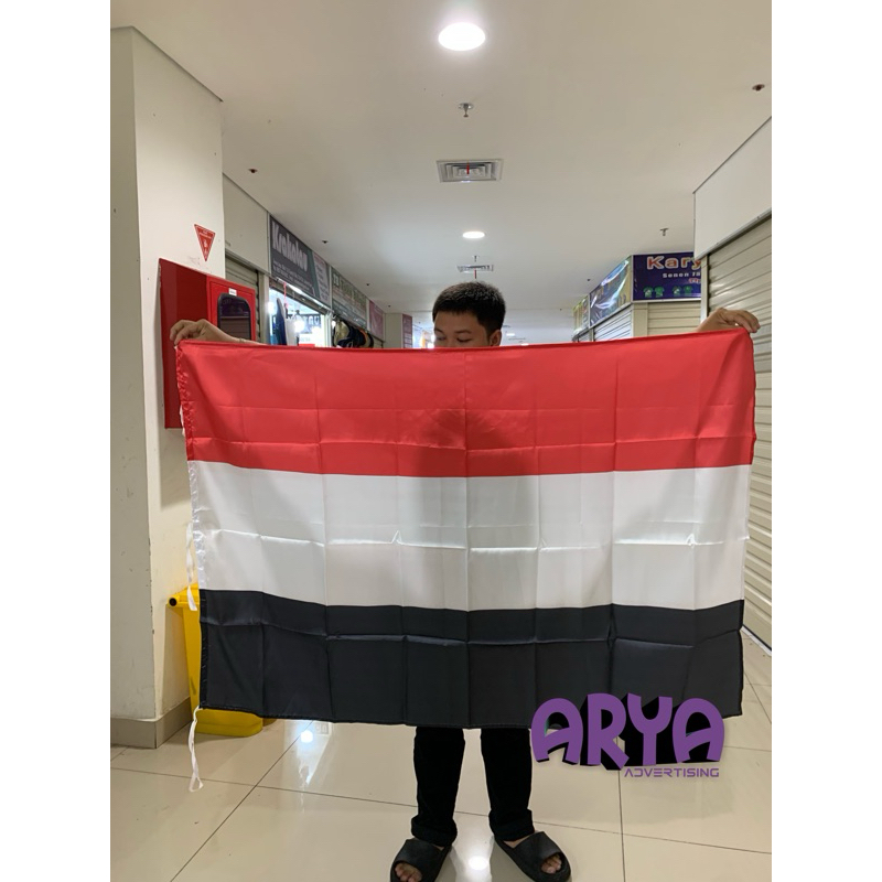 YEMEN/YEMEN Country Flag Satin Material 90x135cm