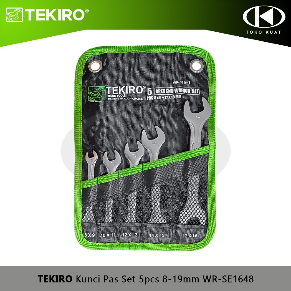 TEKIRO ชุดประแจปลายเปิด 5 ชิ้น 8x9 - 17x19mm