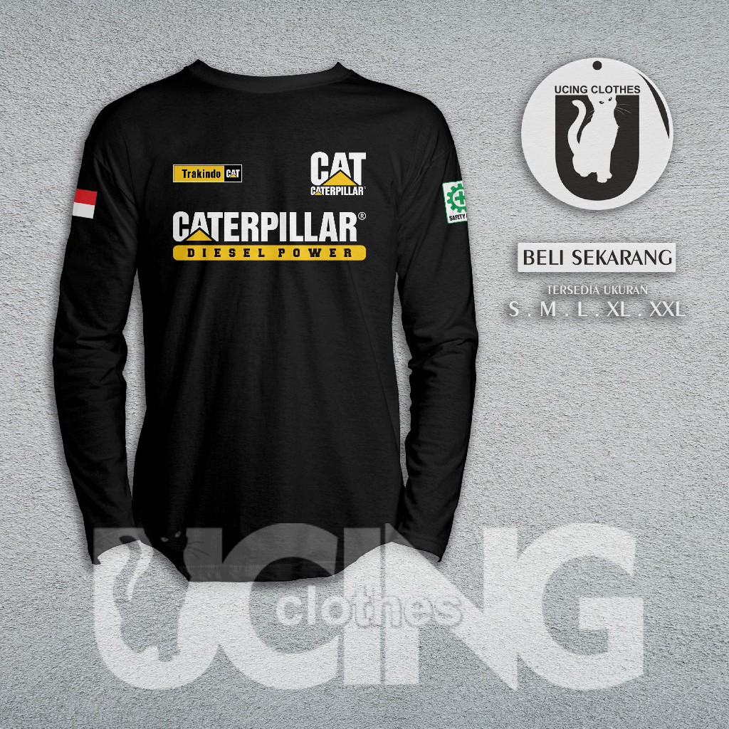 Caterpillar Diesel Power Trakindo เสื้อยืด CAT อุปกรณ์หนัก Operator v2 เสื้อยืดแขนยาว Distro