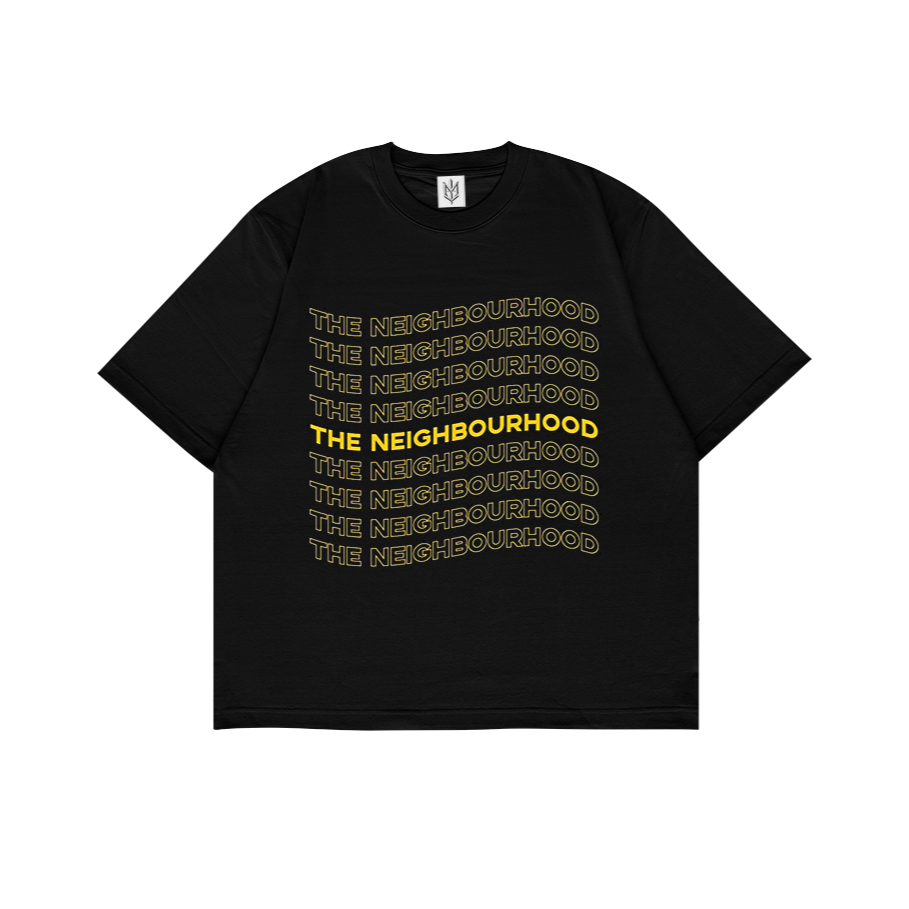 เสื้อยืด THE NEIGHBOURHOOD FONT | เสื้อยืด OVERSIZE สีดําสไตล์ Y2K VINTAGE BOOTLEG GRUNGE | ผู้ชาย ผ