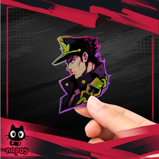 Jojos Bizarre Jotaro Kujo อะนิเมะสติกเกอร์โฮโลแกรม