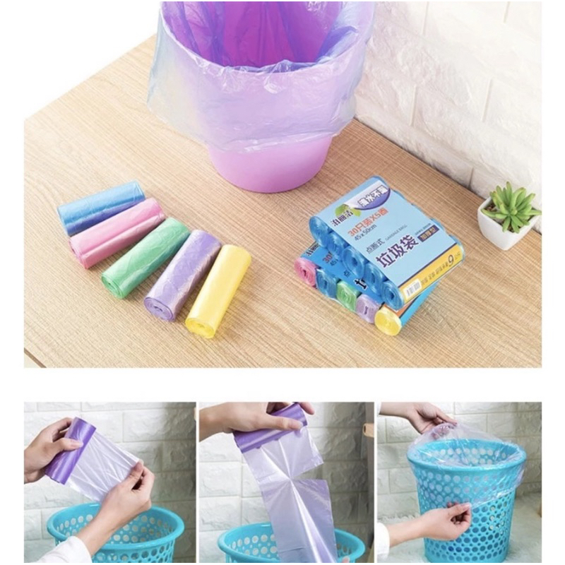 ACC ถุงขยะพลาสติก 45x50 ซม. 15 แผ่น ถุงขยะพลาสติก ถุงขยะพลาสติก