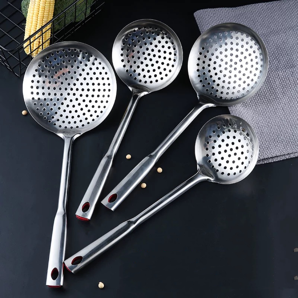 GB - จานสแตนเลส SCOOP 16CM & 20CM - FRIED SCOOP ONION กรองน้ํามันเครื่อง FRYING