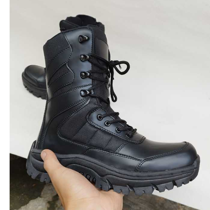 Hitam PDL รองเท้านิรภัย IRON TIP PDL TNI POLRI สีดํา