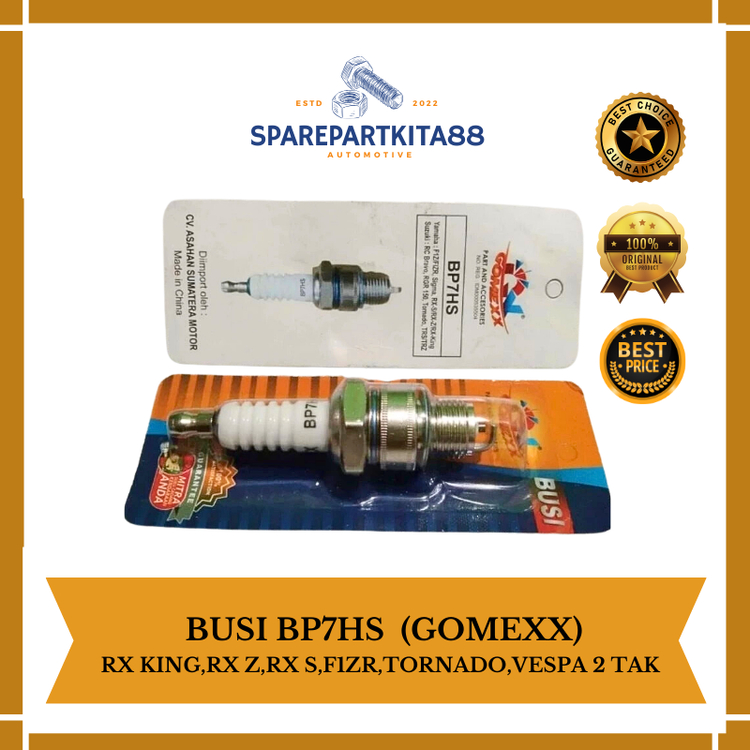BP7HS RX KING, RX Z, RX S, F1ZR, TORNADO, VESPA 2-STROOKE SPARK PLUG (GOMEXX)
