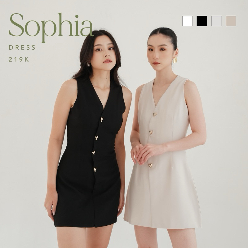 Sophia Dress -- Ocha Wear x With Ovisa x Wear Micha | ชุดเดรสผู้หญิงเรียบหรู | มินิเดรสกึ่งทางการ