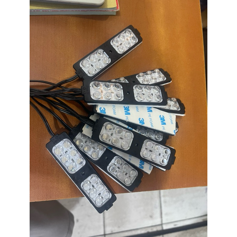 Universal 12-Eye Plasma Undercarage Light DC 12V 24v - 12-Eye Square LED Light 6W ราคาต่อ 1 ชิ้น