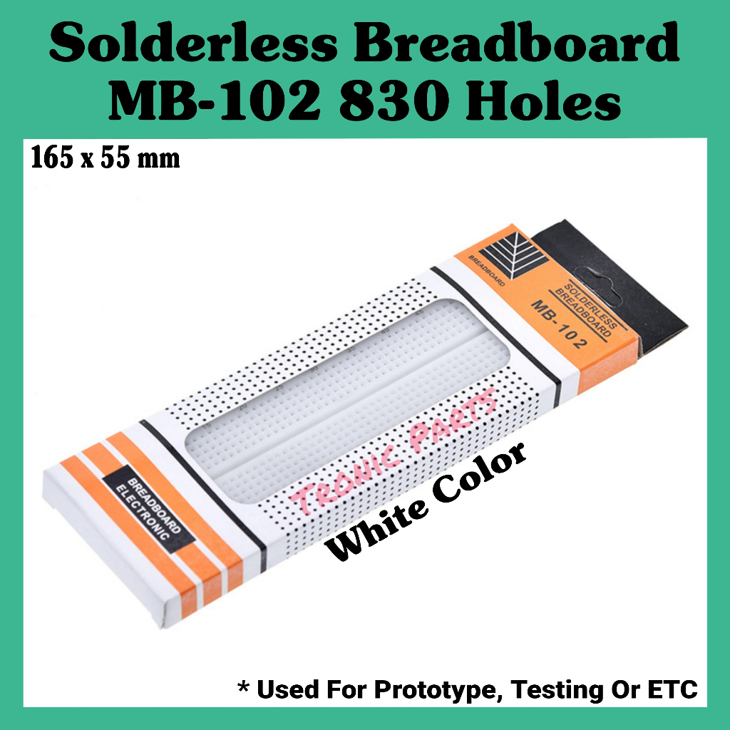 Breadboard MB-102 Project Board Protoboard MB 102 830 หลุม โปร่งใส