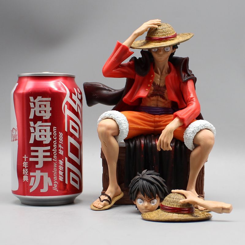 Action Figure One Piece Anime Monkey D Luffy 2-หัวนั่งโหมดGkนั่งPVCรูปปั้นคอลเลกชัน