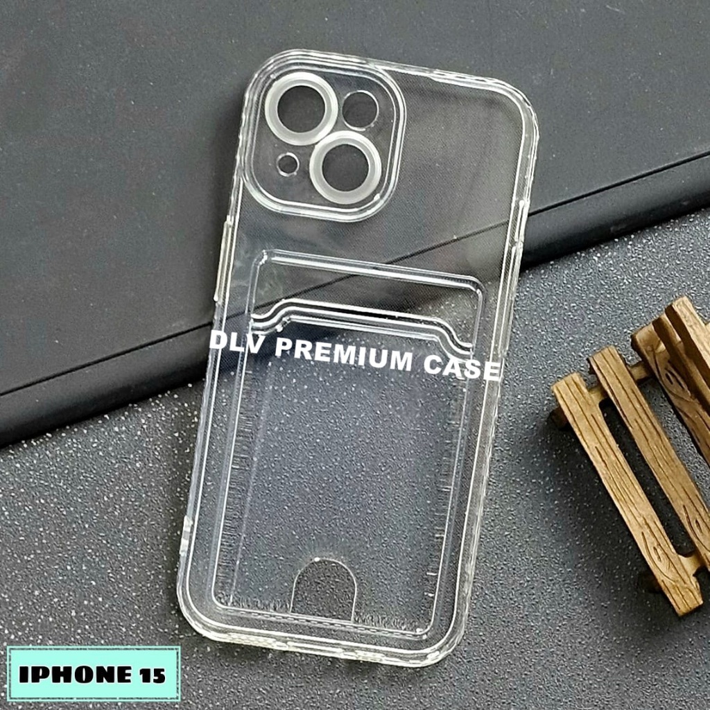IPHONE 15 IPHONE 15 PLUS SOFTCASE CARD CASE CLEAR CARD SLOT CASE IPHONE 15 IPHONE 15 PLUS
