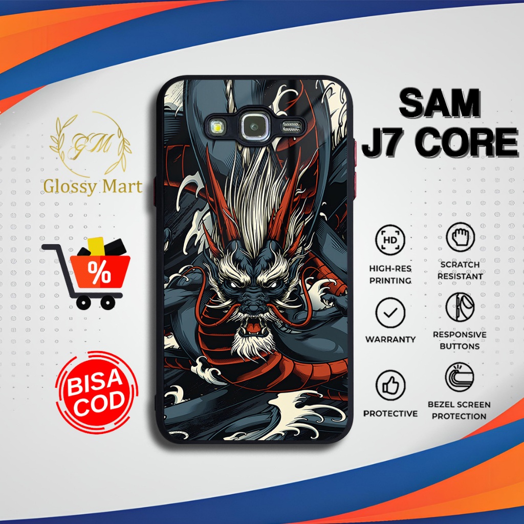 Samsung J7 Core Dragon Hardcase Softcase Glossy Case J7 Core