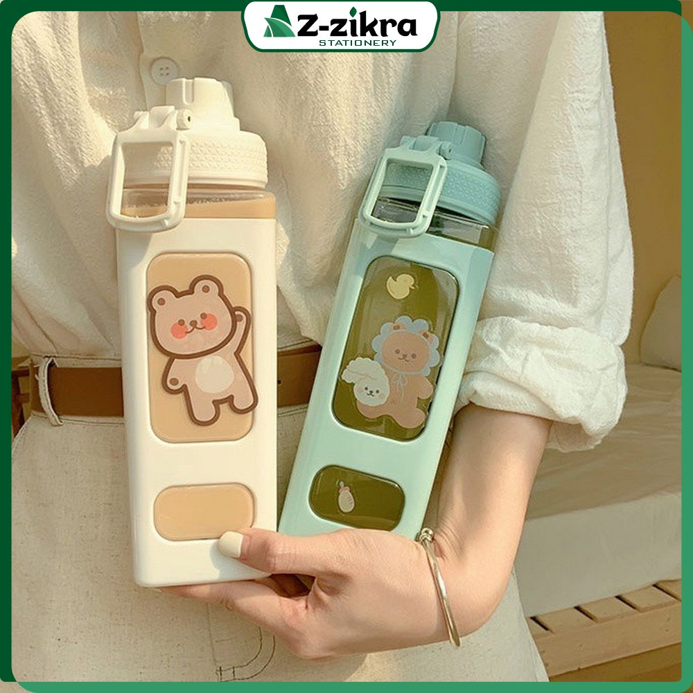 ขวดแก้วน้ําดื่มทรงสี่เหลี่ยมขนาด 700 มล. / แก้วดื่มกีฬาสําหรับเด็กพร้อมหลอด / แก้วน้ําดื่มโรงเรียนน่