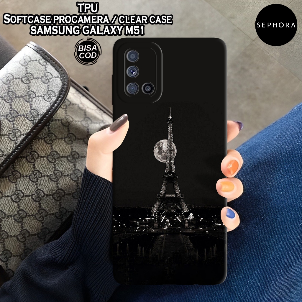HP เคส Samsung M51 รุ่นล่าสุด - เคสแฟชั่นความงาม - Samsung M51 Softcase - เคสกล้อง Pro - เคสใส - เคส