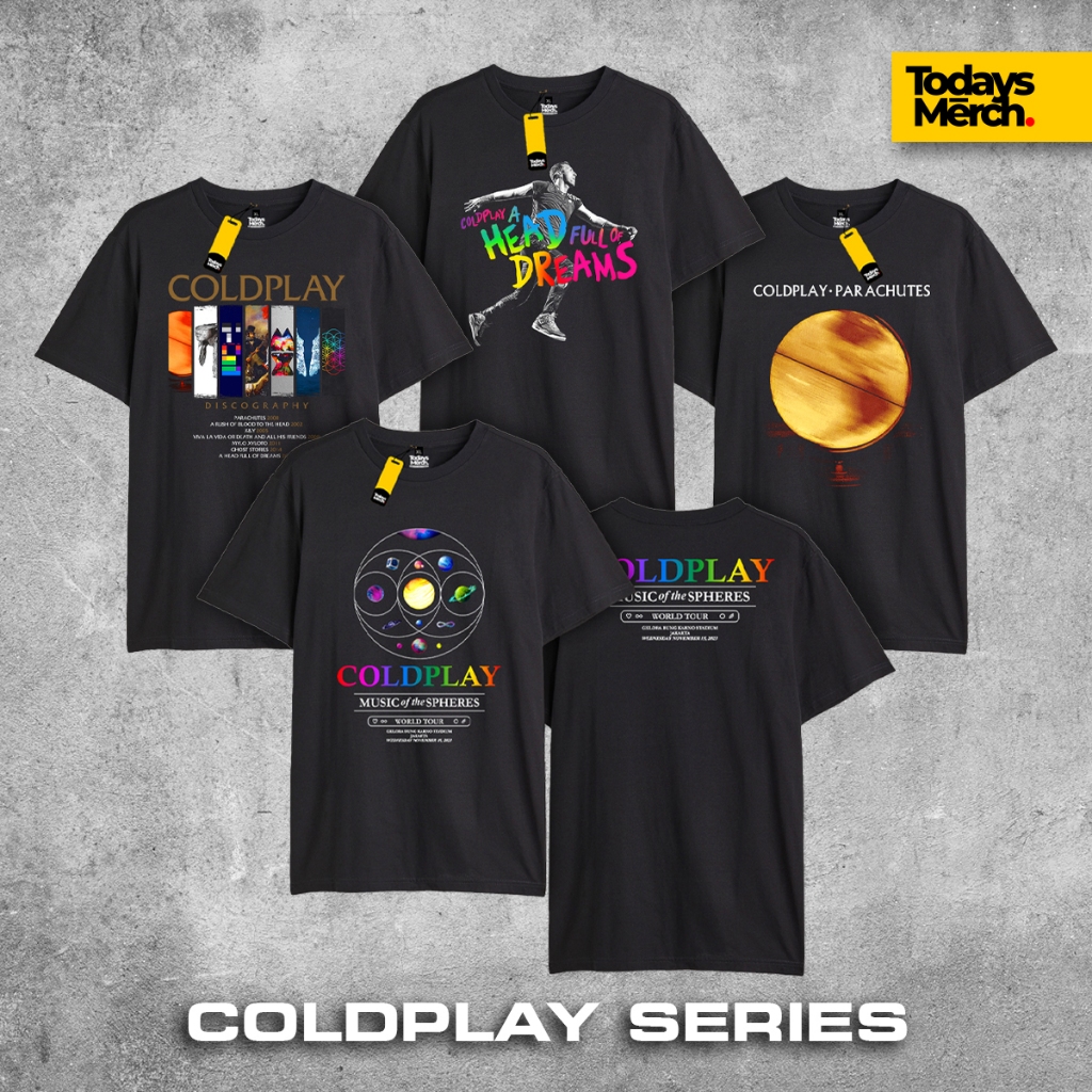 เสื้อยืดวง Todays Merch Coldplay Series