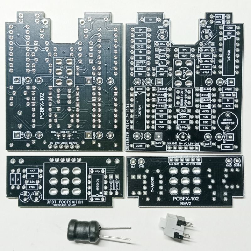 T-Audio PCBFX-102 ตาม Mesa Boogie คันเร่งกล่อง Distortion Pedal DIY Stompbox กีตาร์ 125B