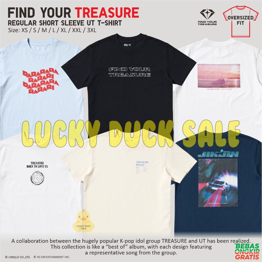 Treasure เสื้อยืดขนาดใหญ่ Jikjin Darari Bona Love Boy UT เสื้อ UNIQLO ค้นหาสมบัติของคุณ
