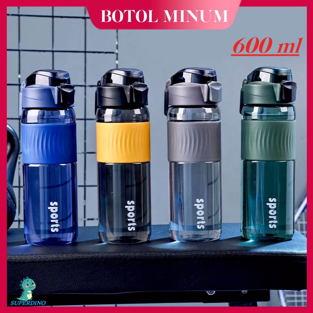 Superdino YC-SL445 ขวดน้ําดื่มพร้อมหลอดความจุขนาดใหญ่ 600mlr ml