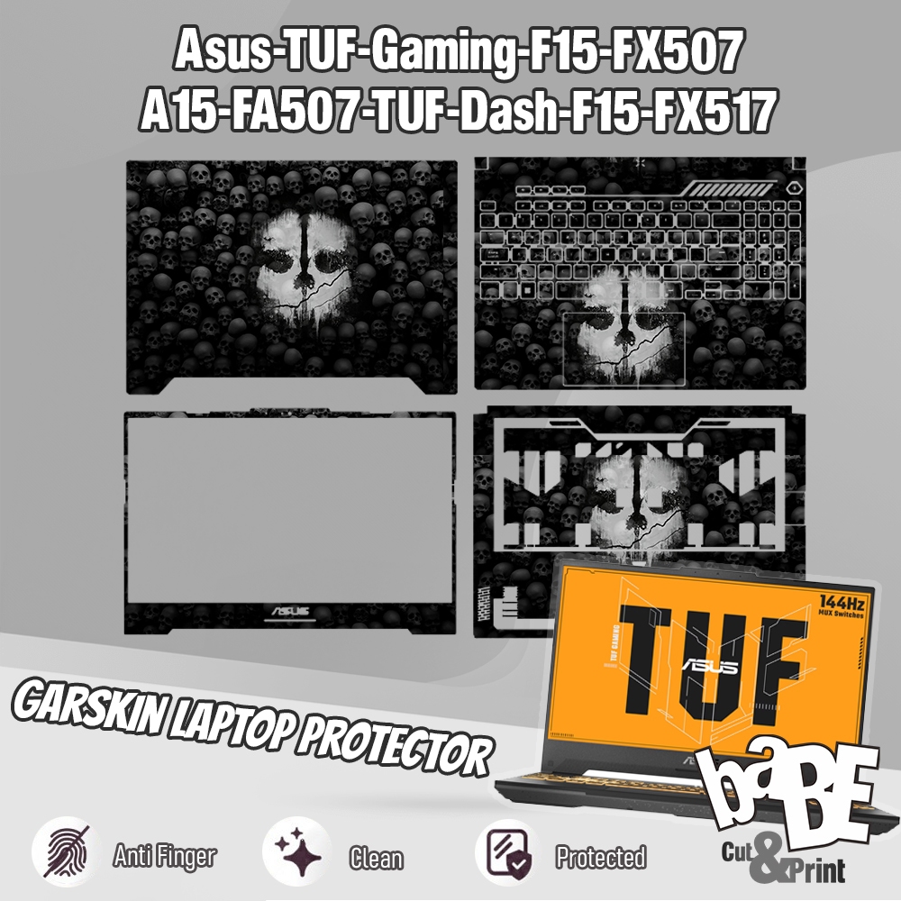 Garskin Laptop Asus TUF Gaming F15 FX507; A15 (FA507); TUF Dash F15 FX517